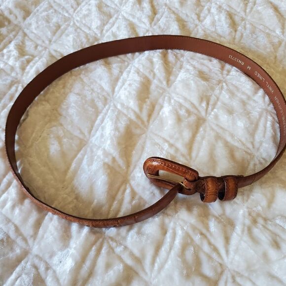 VALERIE STEVENS Genuine Leather Vynil Lined  Size Medium Brown - Picture 8 of 10